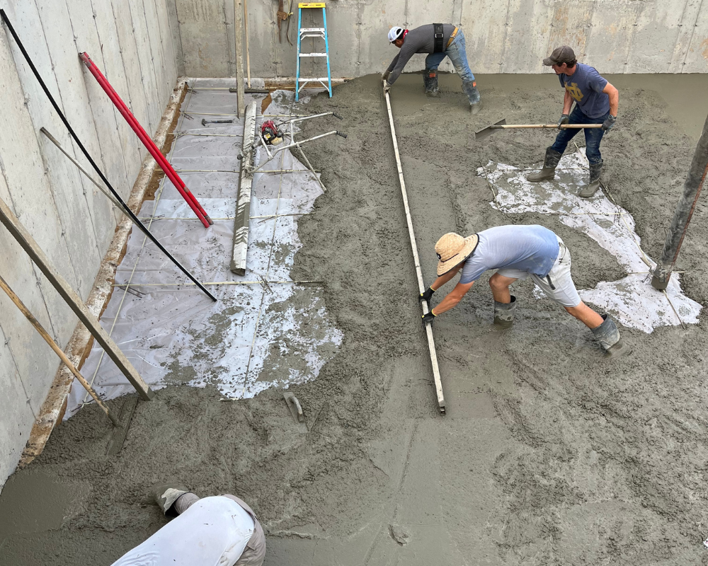 Custom Concrete Flatwork, Concrete Basement Flooring, Hill Custom Concrete located in Northern Indiana and Southwest Michigan